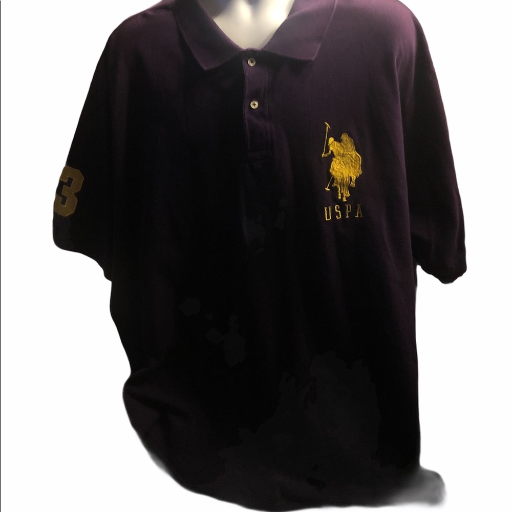 US Polo Association purple Rugby 3 polo 5x